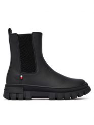 Tommy Hilfiger Botki T3X5-35295-1355 M Czarny. Czarne botki dziewczęce Tommy Hilfiger, ze skóry, bez zapięcia. Za 414.99 zł.