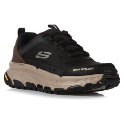 Buty do chodzenia męskie Skechers Dlux Trekker. Czarne buty sportowe męskie Skechers, z materiału, bez zapięcia, trekkingowe. Za 517.00 zł.