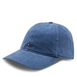 Czapka z daszkiem Tommy Hilfiger. Niebieskie czapki i kapelusze męskie Tommy Hilfiger, bez wzorów. Za 199.99 zł.