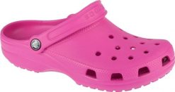 Crocs Crocs Classic 10001-6UB Różowe 37/38. Czerwone klapki damskie Crocs, bez wzorów, sportowe, bez obcasa. Za 193.23 zł.
