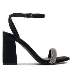 Sandały ONLY Shoes. Czarne klapki damskie ONLY Shoes, bez wzorów, bez obcasa, na słupku, bez zapięcia. Za 169.99 zł.