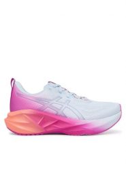 Asics Buty do biegania Novablast 5 1012B989 Niebieski. Niebieskie obuwie sportowe damskie Asics, bez wzorów, z meshu, do biegania. Za 679.99 zł.