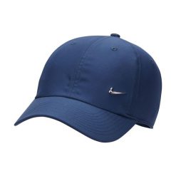 Czapka Nike Dri-FIT Club Unstructured Metal Swoosh Cap, Dla obu płci. Niebieskie czapki i kapelusze męskie Nike, bez wzorów, z materiału. Za 134.90 zł.