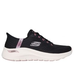 Buty sportowe damskie Skechers Arch Fit 2.0 Easy Chic. Czarne obuwie sportowe damskie Skechers, bez wzorów, z materiału, do biegania. Za 441.50 zł.