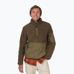 Bluza męska Rossignol Fleece Anorak. Brązowe bluzy męskie Rossignol, l, bez wzorów, bez kaptura. Za 429.99 zł.