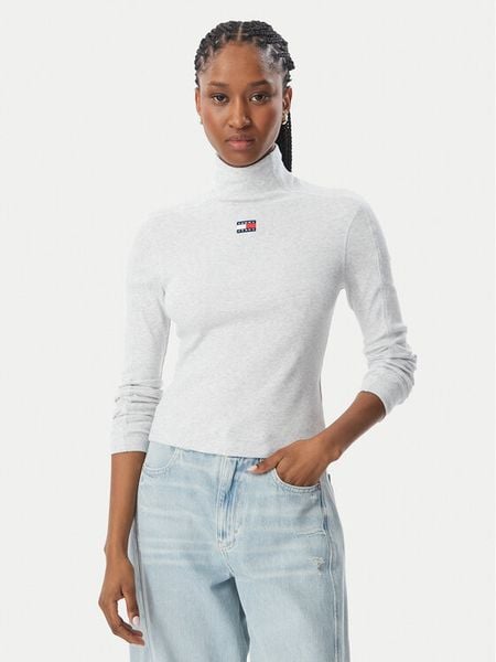 Tommy Jeans Bluzka DW0DW23251 Szary Slim Fit. Szare bluzki damskie Tommy Jeans, s, bez wzorów, z jeansu, bez kołnierzyka, bez ramiączek. Za 239.99 zł.
