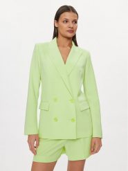 Patrizia Pepe Marynarka 8S0483/A6F5-G568 Zielony Regular Fit. Zielone żakiety damskie Patrizia Pepe, s, bez wzorów, z syntetyku. Za 2,539.00 zł.