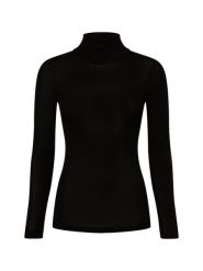 Samsøe Samsøe koszulka z długim rękawem - Sadou Kobiety Lyocell czarny, M. Czarne t-shirty damskie Samsøe & Samsøe, m, bez wzorów, z bawełny, eleganckie, bez kołnierzyka. Za 379.95 zł.