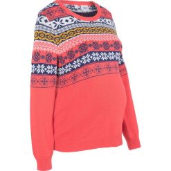 Sweter ciążowy bonprix koralowy wzorzysty. Swetry damskie marki KALENJI. Za 79.99 zł.