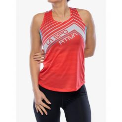 Koszulka do biegania damska La Sportiva Slipstream Tank. Czerwone koszulki sportowe damskie La Sportiva, bez wzorów, bez kołnierzyka. Za 266.99 zł.