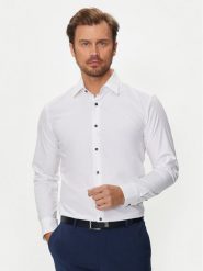 Boss Koszula 50519867 Biały Slim Fit. Białe koszule męskie Boss, m, bez wzorów, z bawełny, biznesowe, bez kołnierzyka, bez ramiączek. Za 239.99 zł.
