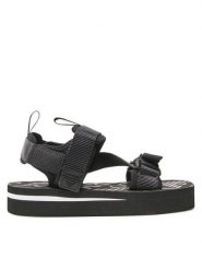 Emporio Armani Sandały X4P113 XN170 K001 Czarny. Czarne sandały męskie Emporio Armani, z materiału, bez zapięcia. Za 789.99 zł.