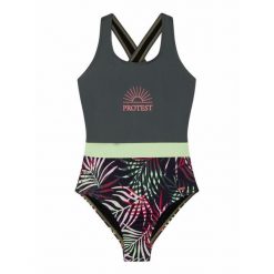 Dziewczęcy jednoczęściowy kostium kąpielowy Protest Prttarah. Czerwone stroje kąpielowe dla dziewczynek Protest, bez wzorów. Za 220.50 zł.