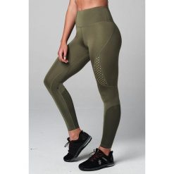 Legginsy sportowe damskie STRONG ID Performance z wysokim stanem. Zielone legginsy damskie STRONG ID, xs, bez wzorów, z materiału. Za 89.99 zł.