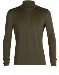 Bluza termoaktywna Icebreaker 260 Tech L/S Half Zip - loden. Bluzy męskie Icebreaker, l, bez wzorów, bez kaptura. Za 523.67 zł.