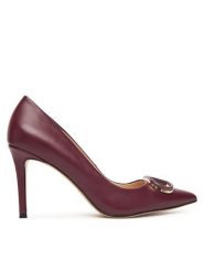 TWINSET Szpilki 252TCP032 Bordowy. Czerwone szpilki damskie Twinset, bez wzorów, ze skóry, bez obcasa, bez zapięcia. Za 929.99 zł.