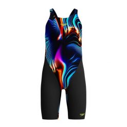 Strój kąpielowy startowy dla dziewczynek Speedo End Max. Czarne stroje kąpielowe dla dziewczynek Speedo, bez wzorów. Za 468.75 zł.