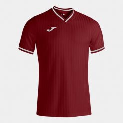 Koszulka do piłki nożnej męska Joma Toletum III. Czerwone koszulki sportowe męskie Joma, m, bez wzorów, z poliesteru, bez kołnierzyka, bez ramiączek, do piłki nożnej. Za 67.50 zł.