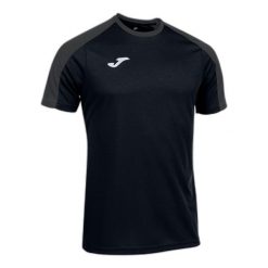 Koszulka do piłki nożnej dla chłopców Joma Eco Champioship z krótkim rękawem. Czarne t-shirty dla chłopców Joma, bez wzorów, bez ramiączek. Za 87.50 zł.