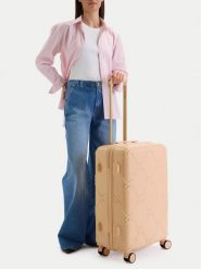 Nine West Walizka średnia CEO-NW-M-006-09 BEIGE Beżowy. Brązowe torebki do ręki damskie Nine West, bez wzorów, z tworzywa sztucznego, średnie, bez dodatków. Za 359.99 zł.