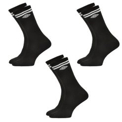 Skarpety męskie sportowe Umbro - 3 PAK. Czarne skarpety męskie Umbro, bez wzorów, z bawełny. Za 59.00 zł.