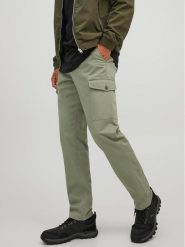Jack & Jones Spodnie materiałowe Ollie 12224001 Zielony Regular Fit. Zielone spodnie materiałowe męskie Jack & Jones, m, bez wzorów, z bawełny. Za 179.99 zł.