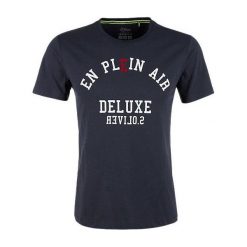 S.Oliver T-Shirt Męski Xl Ciemnoniebieski. Czarne t-shirty męskie S.Oliver, z bawełny. Za 59.00 zł.