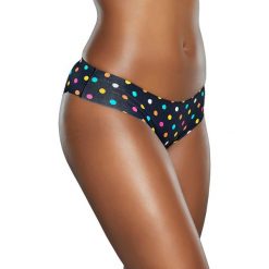 Happy Socks - Figi Dot Cheeky. Brązowe figi damskie Happy Socks. Za 69.90 zł.