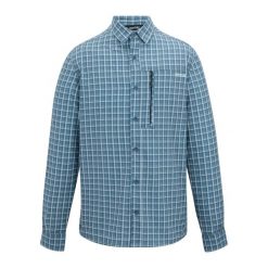 Męska Koszula Podróżna W Kratę Odstraszająca Owady. Niebieskie koszule męskie Regatta, m, bez wzorów, sportowe, bez kołnierzyka, bez ramiączek. Za 174.99 zł.