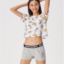 Dwuczęściowa piżama Looney tunes - Biały. Piżamy damskie Sinsay. Za 49.99 zł.