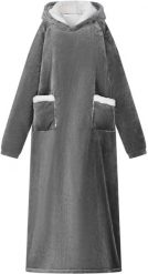 VidaXL Bluza-koc Ciemnoszary xl Fleece i Flanela. Bluzy damskie vidaXL, xl, bez wzorów, bez kaptura. Za 178.99 zł.