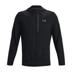 Kurtka sportowa męska Under Armour OutRun The Storm z kapturem. Czarne kurtki męskie Under Armour, m, bez wzorów, sportowe, z kapturem. Za 314.99 zł.