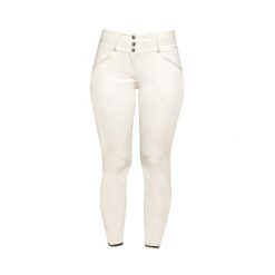 Damskie spodnie do jazdy konnej GEM Cooper. Białe spodnie materiałowe damskie GEM EQUITATION, bez wzorów. Za 787.50 zł.