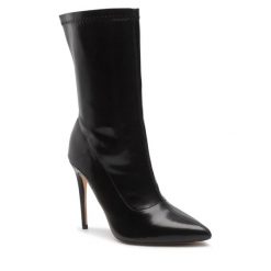 Botki DeeZee. Czarne botki damskie DeeZee, bez obcasa, na szpilce, bez zapięcia. Za 219.99 zł.