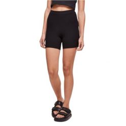 Damskie Szorty z dzianiny Urban Classics Rib. Czarne szorty damskie Urban Classics, bez wzorów, z dzianiny. Za 183.50 zł.