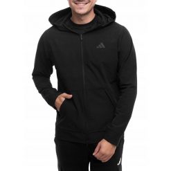 Bluza Męska z Kapturem adidas Sportowa Hoodie Wygodna Bawełniana roz. XS. Czarne bluzy męskie Adidas, m, bez wzorów, z bawełny, z kapturem. Za 399.00 zł.