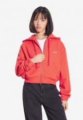 Bluza sportowa damska Prosto Bomb z kapturem. Czerwone bluzy damskie Prosto., m, z aplikacjami, z bawełny, z kapturem. Za 210.99 zł.