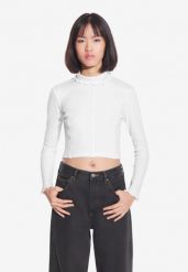 Koszulka sportowa damska Prosto Turtleneck Ribbed z długim rękawem. Białe koszulki sportowe damskie Prosto., m, z aplikacjami, z bawełny, bez kołnierzyka, bez ramiączek, na golfa. Za 118.99 zł.