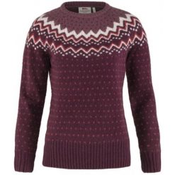 Sweter damski Fjallraven Ovik Knit Sweater. Czerwone swetry damskie Fjällräven, na jesień, m, bez wzorów, z dzianiny, biznesowe, bez kołnierzyka, bez ramiączek, bez kaptura. Za 681.99 zł.