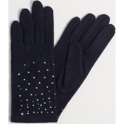 Wełniane rękawiczki z dżetami - Granatowy. Niebieskie rękawiczki damskie Mohito, z wełny. Za 49.99 zł.