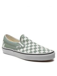 Vans Tenisówki Classic Slip-On VN000BVZCJL1 Zielony. Zielone trampki i tenisówki damskie Vans, bez wzorów, z materiału, bez zapięcia. Za 229.99 zł.