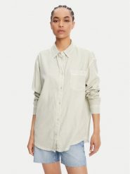 RVCA Koszula Showdown 23B051501 Zielony Relaxed Fit. Zielone bluzki damskie RVCA, l, bez wzorów, z bawełny, bez kołnierzyka, bez ramiączek. Za 189.99 zł.