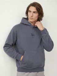 Bluza hoodie comfort z haftem - Inny. Bluzy męskie Sinsay, l, bez wzorów, bez kaptura. Za 59.99 zł.