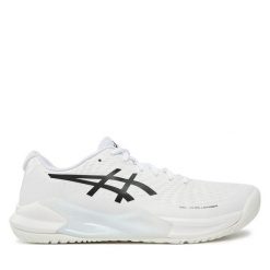 Buty do tenisa Asics. Białe buty sportowe męskie Asics, bez zapięcia, tenisowe. Za 429.99 zł.