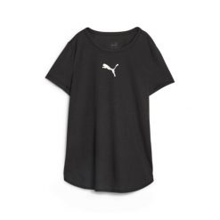 Puma Koszulka Marbleized 67645501. Czarne koszulki sportowe damskie Puma, bez wzorów, z materiału, bez kołnierzyka, bez ramiączek. Za 79.00 zł.