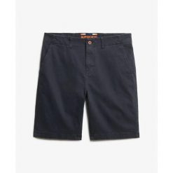 Krótkie chino międzynarodowe Superdry. Niebieskie spodnie materiałowe męskie Superdry., m, bez wzorów, eleganckie. Za 284.00 zł.