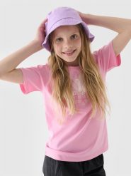 4F T-shirt regular z nadrukiem dziewczęcy - różowy 134 (8-9 lat). Czerwone t-shirty i topy dla dziewczynek 4f, bez wzorów, z bawełny, bez ramiączek. W wyprzedaży za 19.99 zł.