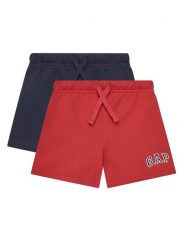 Gap Komplet 2 par szortów sportowych 723598 Granatowy Regular Fit. Niebieskie szorty dla chłopców GAP, bez wzorów, z bawełny, sportowe. Za 109.99 zł.