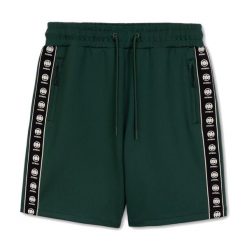 Spodenki męskie Pitbull Track Shorts Powers. Zielone krótkie spodenki sportowe męskie PITBULL, l, bez wzorów, na fitness i siłownię. Za 149.99 zł.