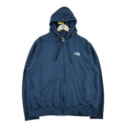 Bluza męska z kapturem i pełnym zamkiem TNF The North Face. Niebieskie bluzy sportowe męskie The North Face, l, bez wzorów, z kapturem, na fitness i siłownię. Za 114.98 zł.
